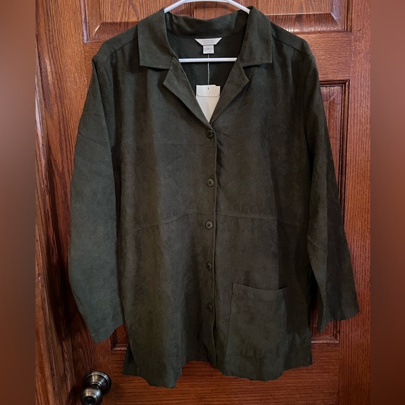 Christopher & Banks Medium Olive Green Lightweight Jacket NWT - Picture 1 of 5